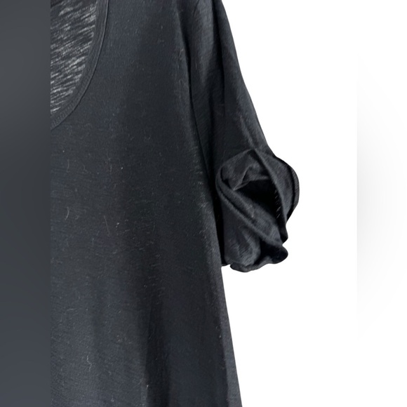 NWT STANDARD JAMES PERSE $165 Rolled Sleeve T-Shirt Dress in Black size 3 large - Picture 5 of 7